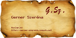 Gerner Szeréna névjegykártya
